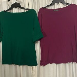Lauren Ralph Lauren boat neck t-shirts (2)